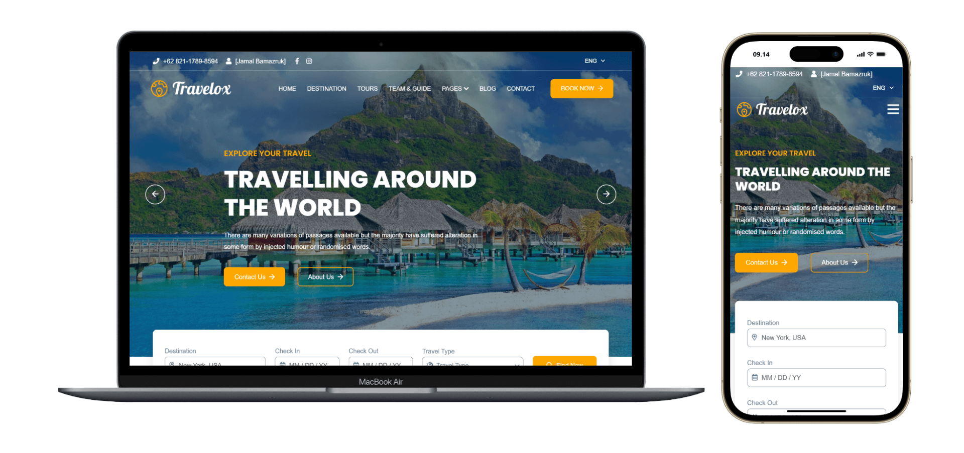 Desain Website Travel